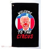 Welcome To The Circus Funny Anti Biden Clown Golf Towel thumb 0