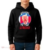 Welcome To The Circus Funny Anti Biden Clown Kids Hoodie thumb 4