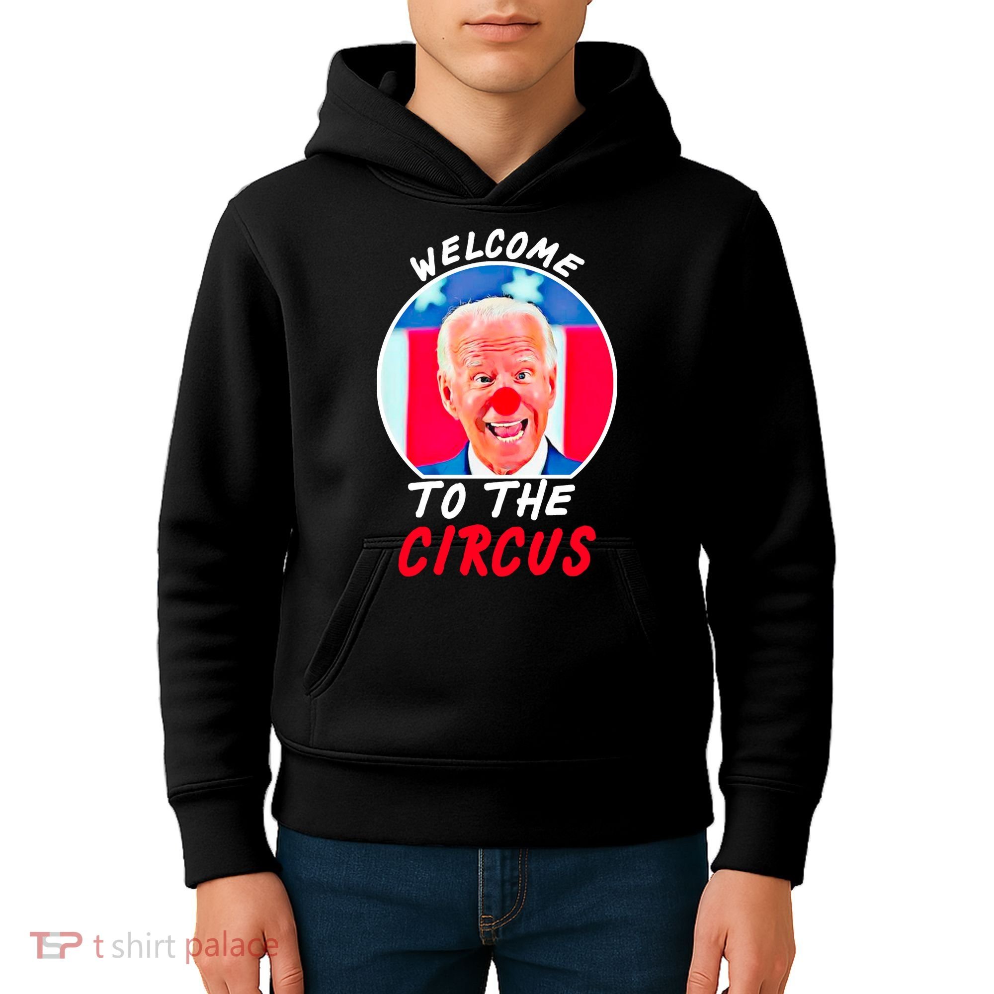 Welcome To The Circus Funny Anti Biden Clown Kids Hoodie