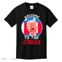 Welcome To The Circus Funny Anti Biden Clown Kids T-Shirt thumb 0