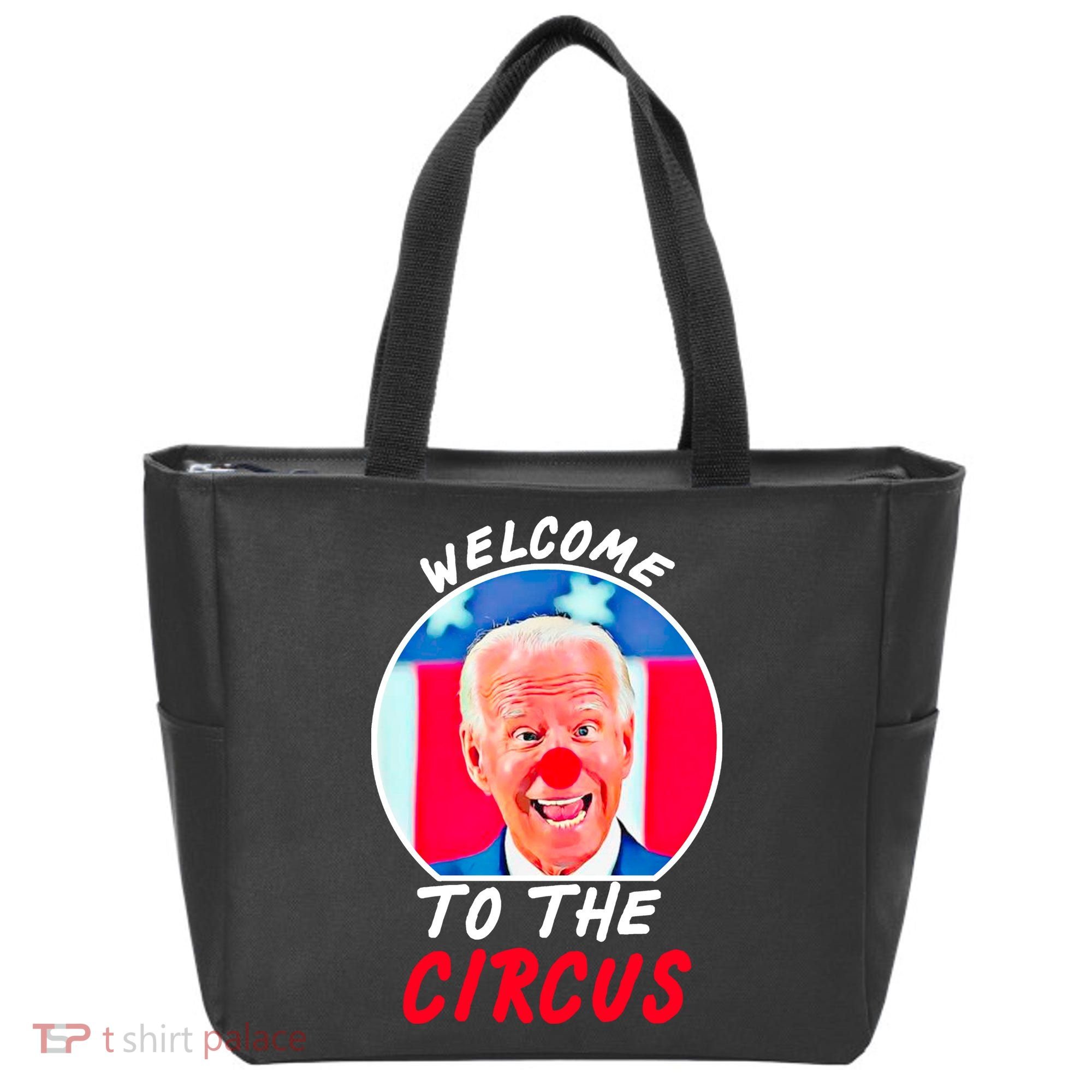 Welcome To The Circus Funny Anti Biden Clown Tote Bag