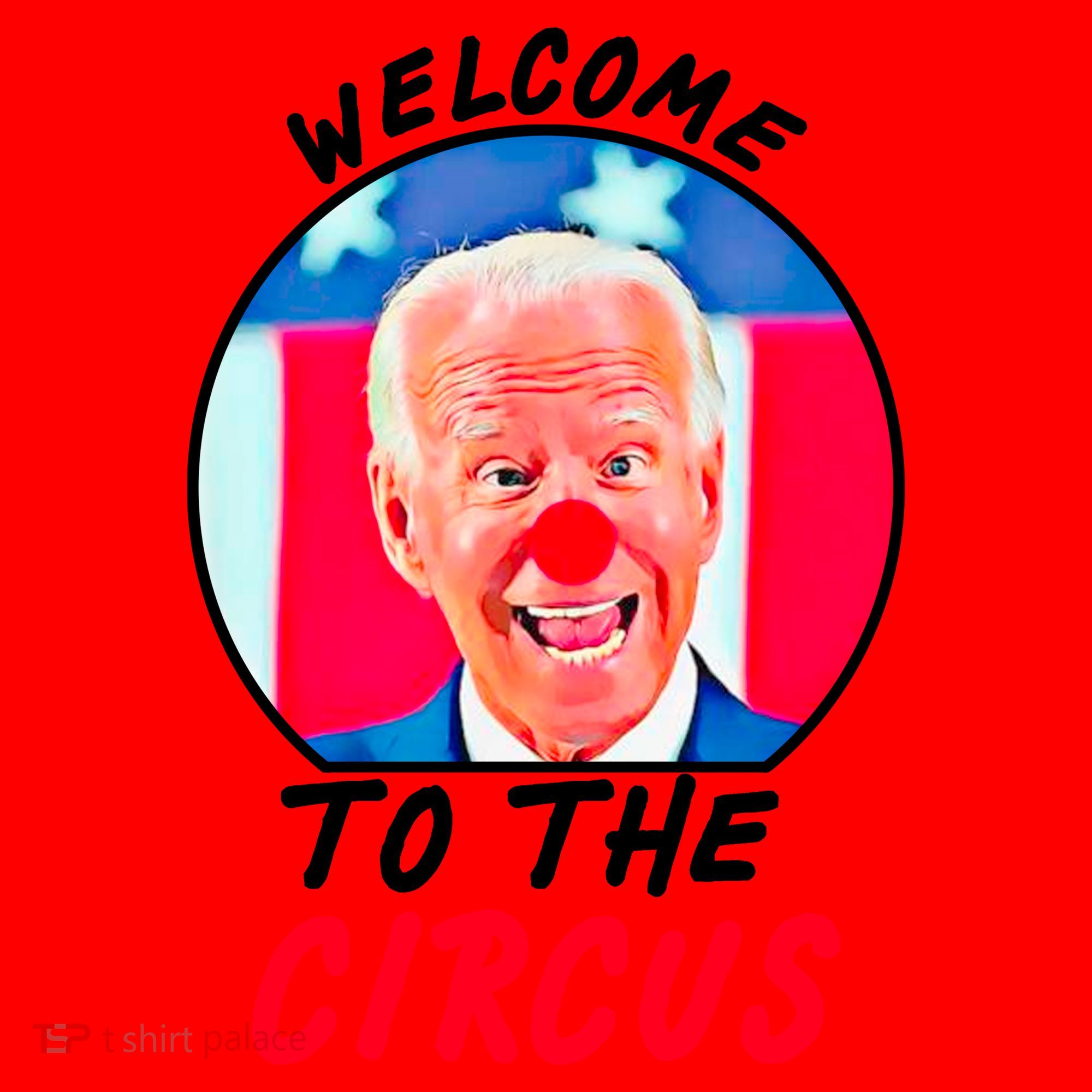 Welcome To The Circus Funny Anti Biden Clown Santa Hat