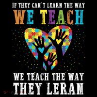 We Teach The Way They Lean Autism Awareness Month Coffee Mug thumb 5