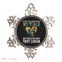 We Teach The Way They Lean Autism Awareness Month Ornament thumb 0