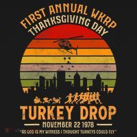 WKRP Thanksgiving Turkey Drop God Is My Witness Turkeys Fly Women's Tank Top thumb 5