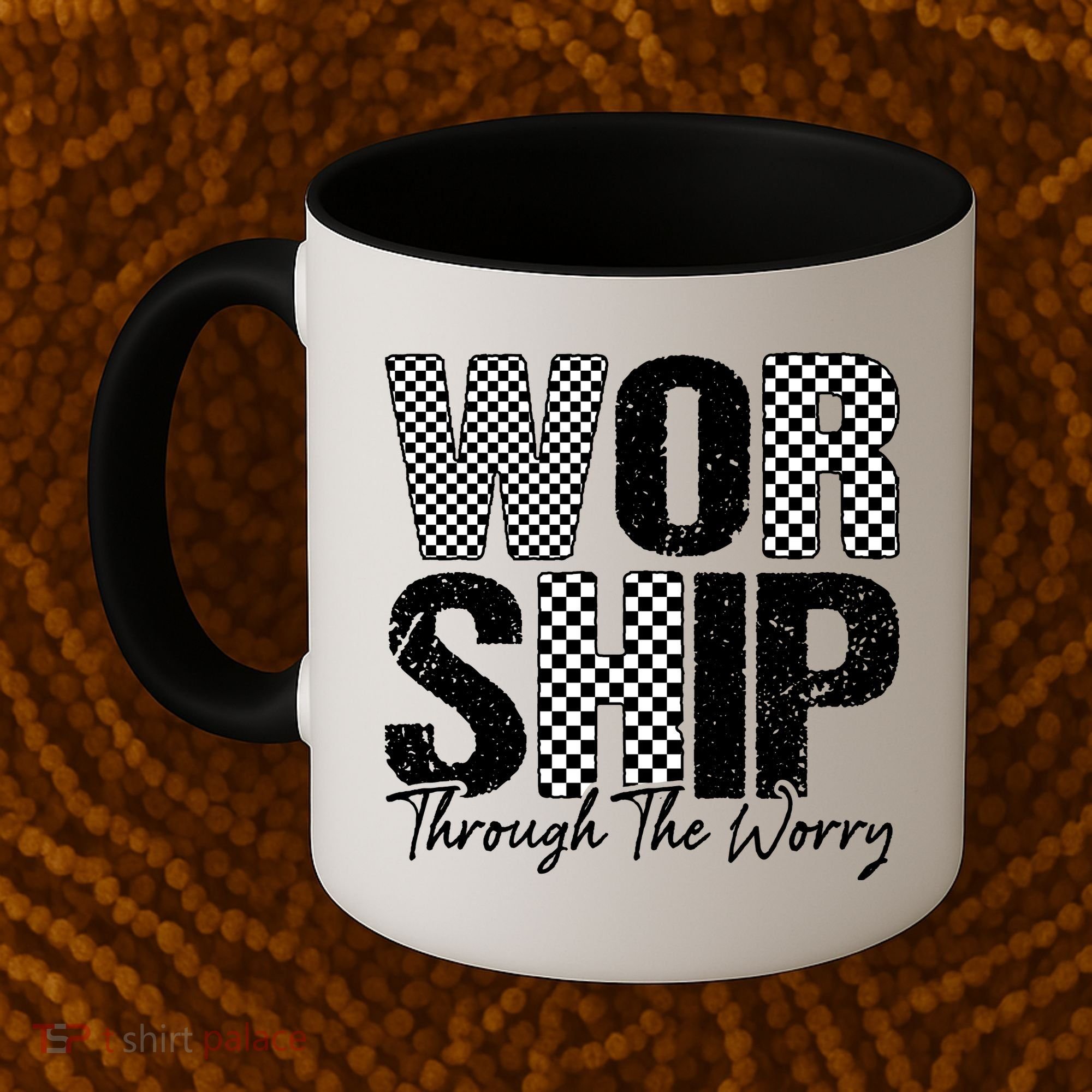 Worship Through The Worry Christian Faith Jesus Coffee Mug