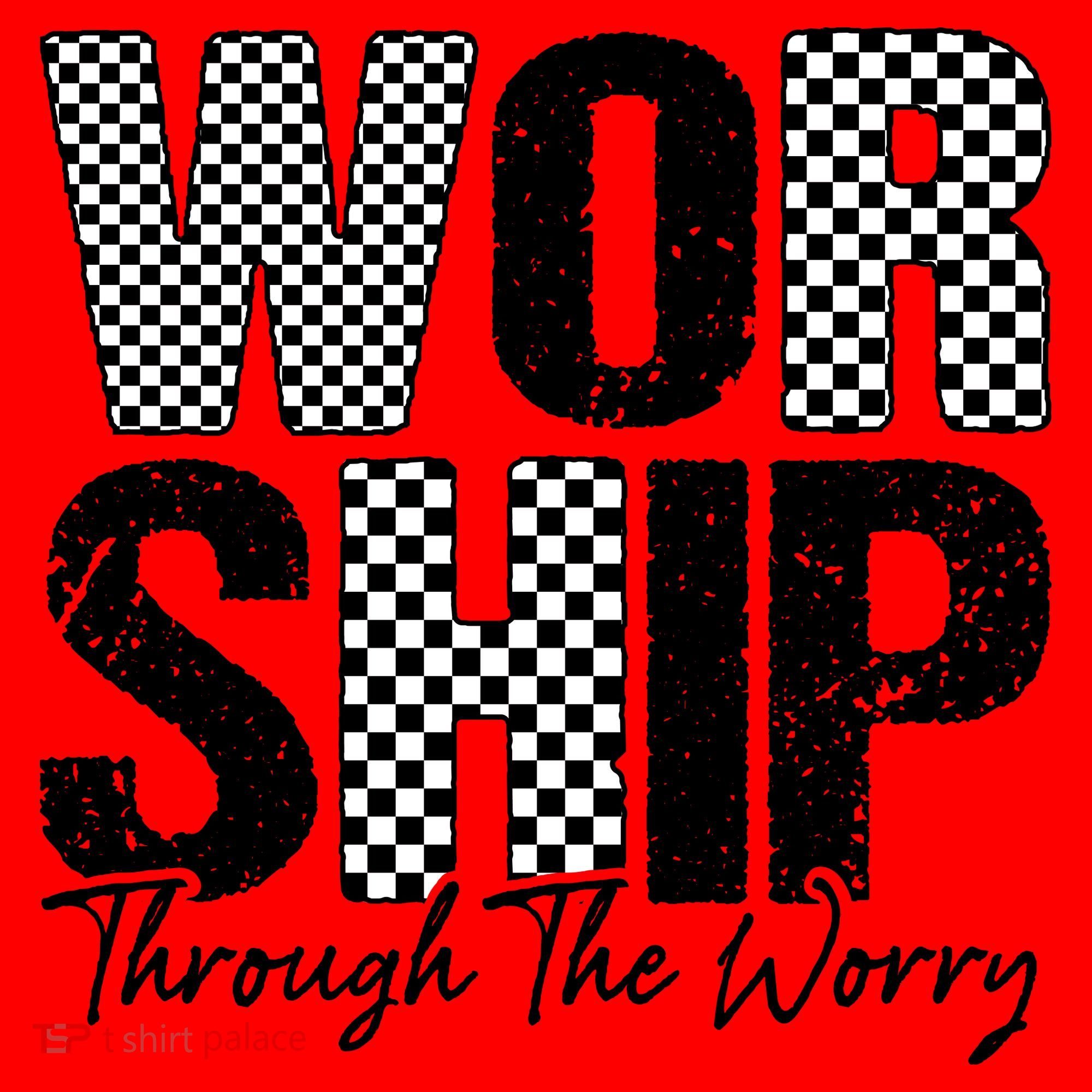 Worship Through The Worry Christian Faith Jesus Santa Hat