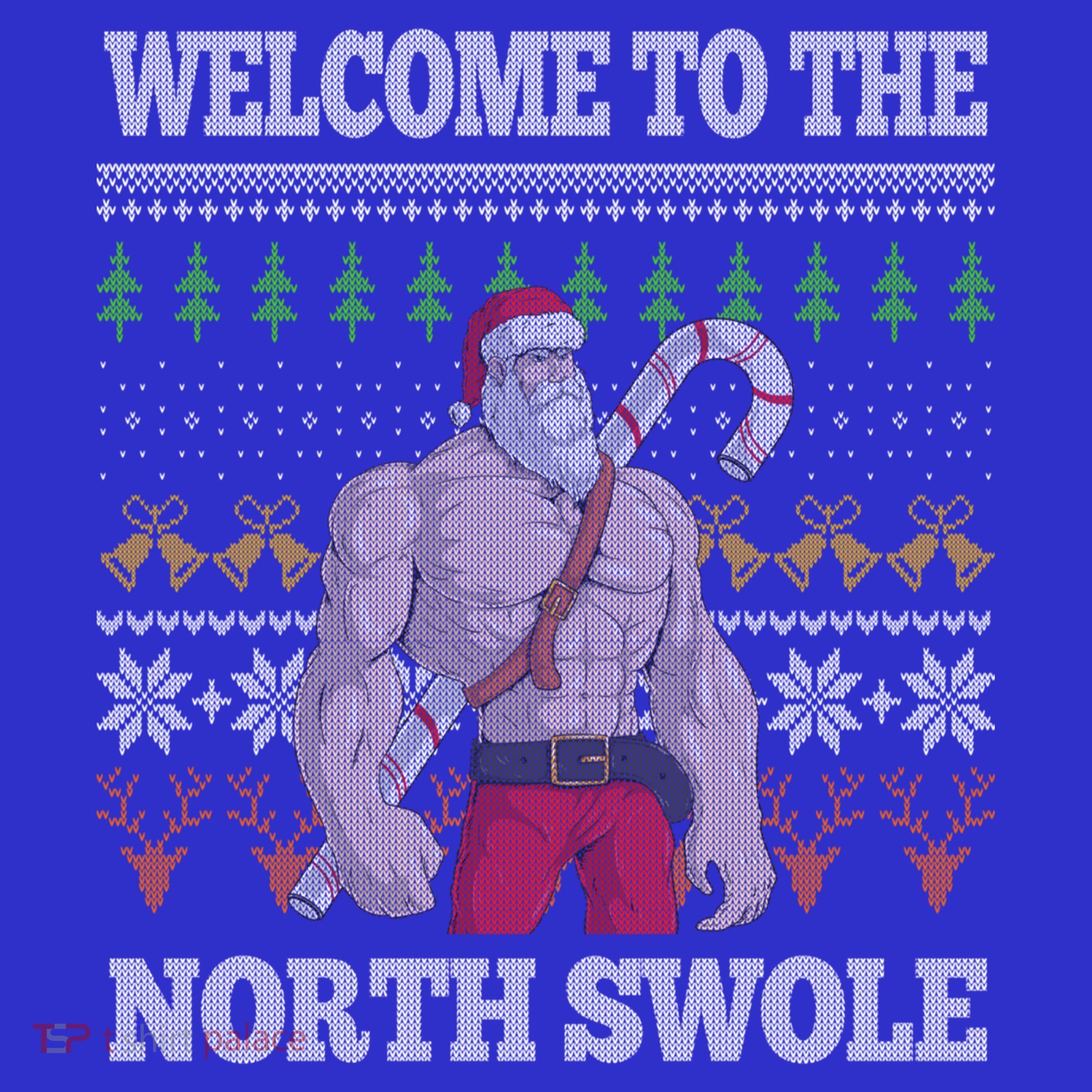 Welcome To The North Swole Santa Claus Christmas Workout Gym Gift Long Sleeve Shirt