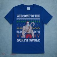 Welcome To The North Swole Santa Claus Christmas Workout Gym Gift T-Shirt thumb 5