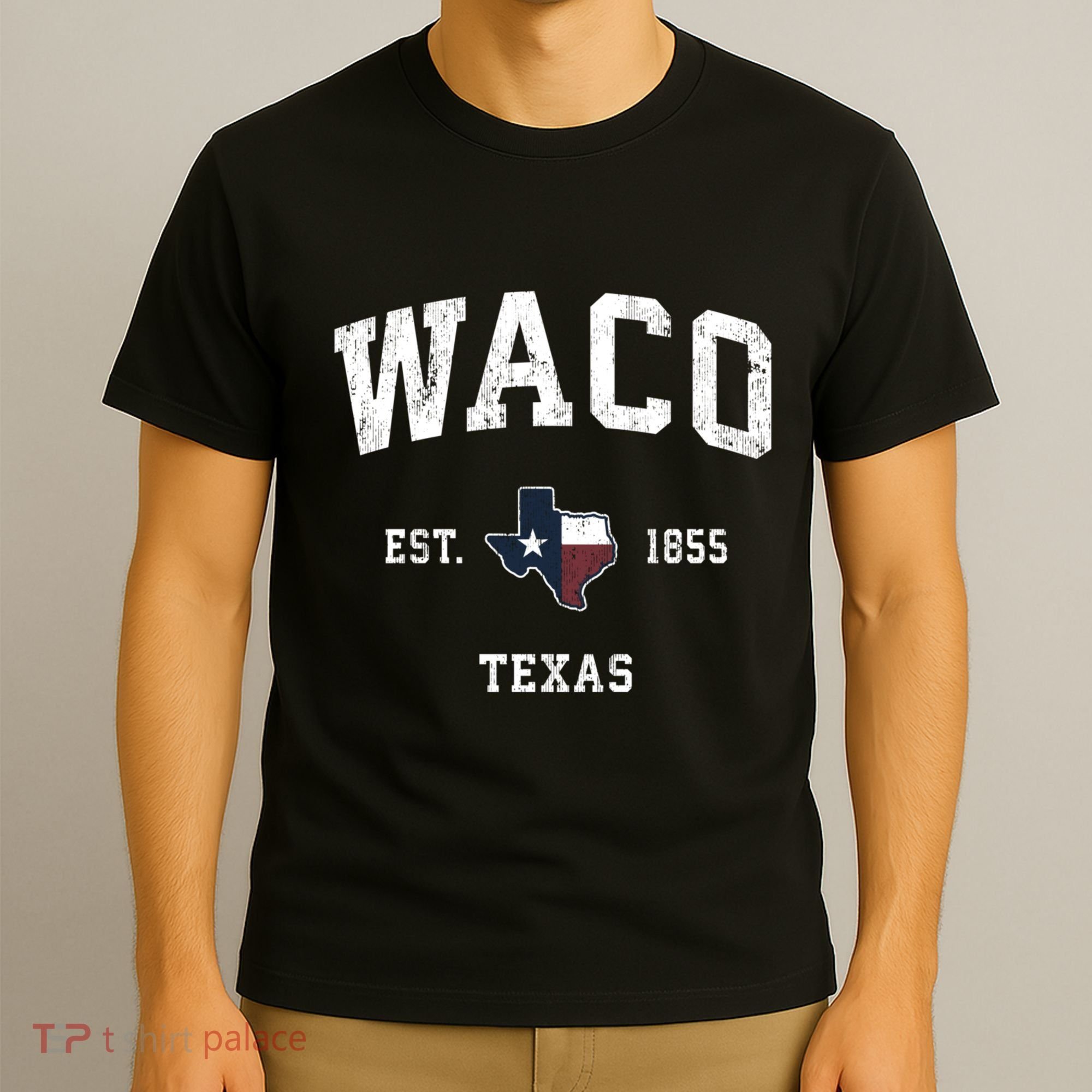 Waco Texas Tx Vintage State Flag Sports T-Shirt