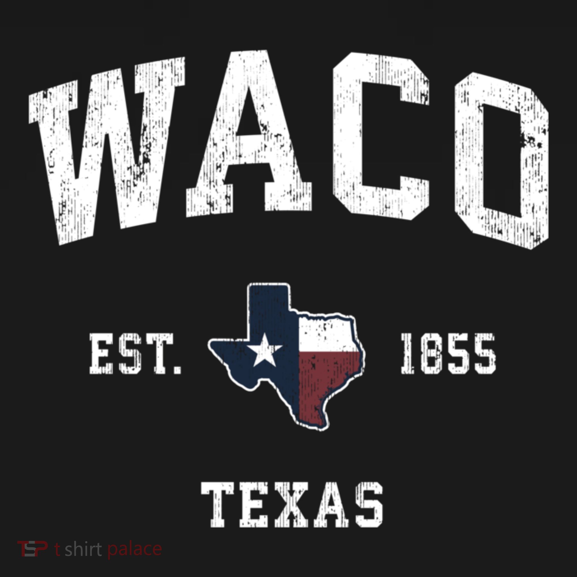 Waco Texas Tx Vintage State Flag Sports T-Shirt