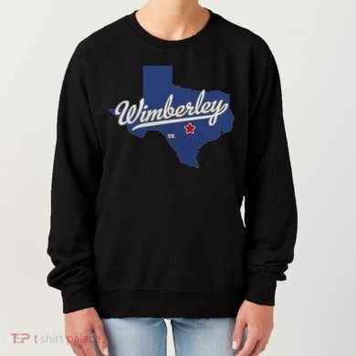 Wimberley Texas Tx Map Women's Sweatshirt