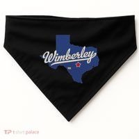Wimberley Texas Tx Map USA-Made Doggie Bandana thumb 0
