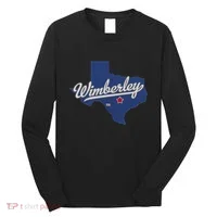 Wimberley Texas Tx Map Long Sleeve Shirt thumb 0