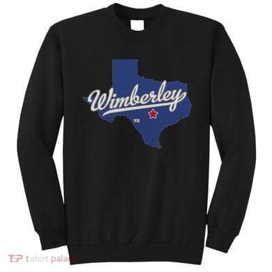 Wimberley Texas Tx Map Sweatshirt