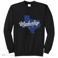 Wimberley Texas Tx Map Sweatshirt thumb 0