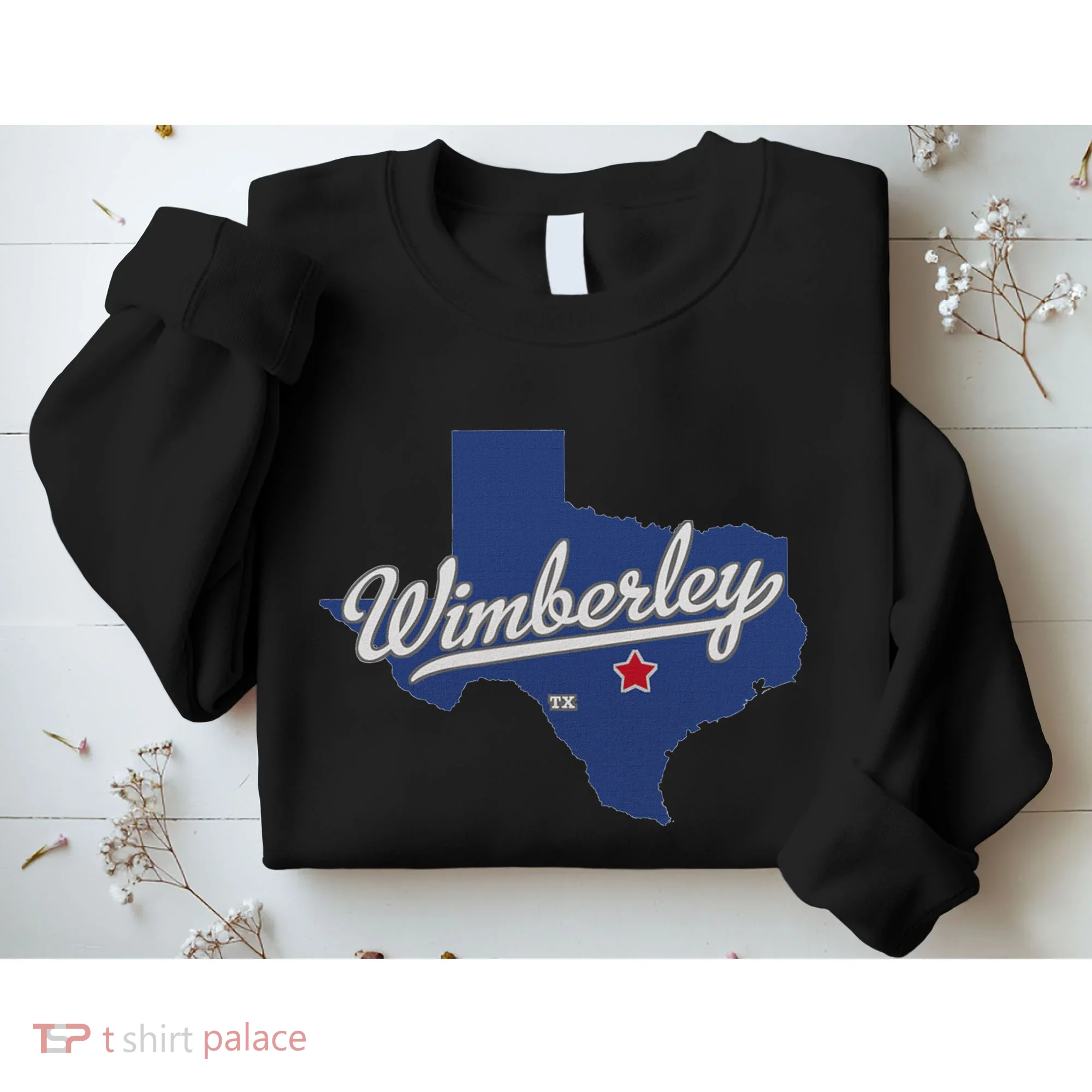 Wimberley Texas Tx Map Sweatshirt
