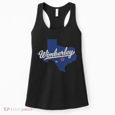 Wimberley Texas Tx Map Women's Tank Top