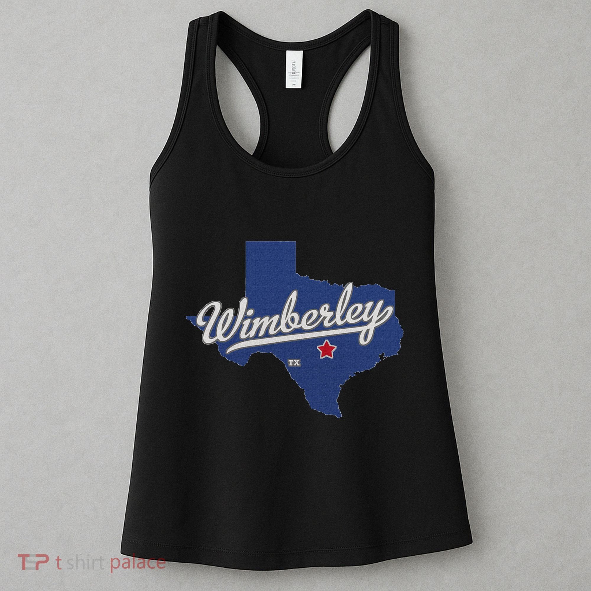 Wimberley Texas Tx Map Women's Tank Top