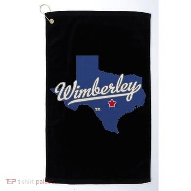 Wimberley Texas Tx Map Golf Towel