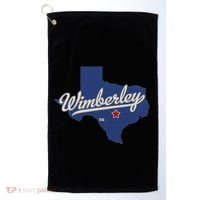 Wimberley Texas Tx Map Golf Towel thumb 0