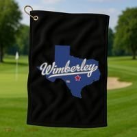 Wimberley Texas Tx Map Golf Towel thumb 1