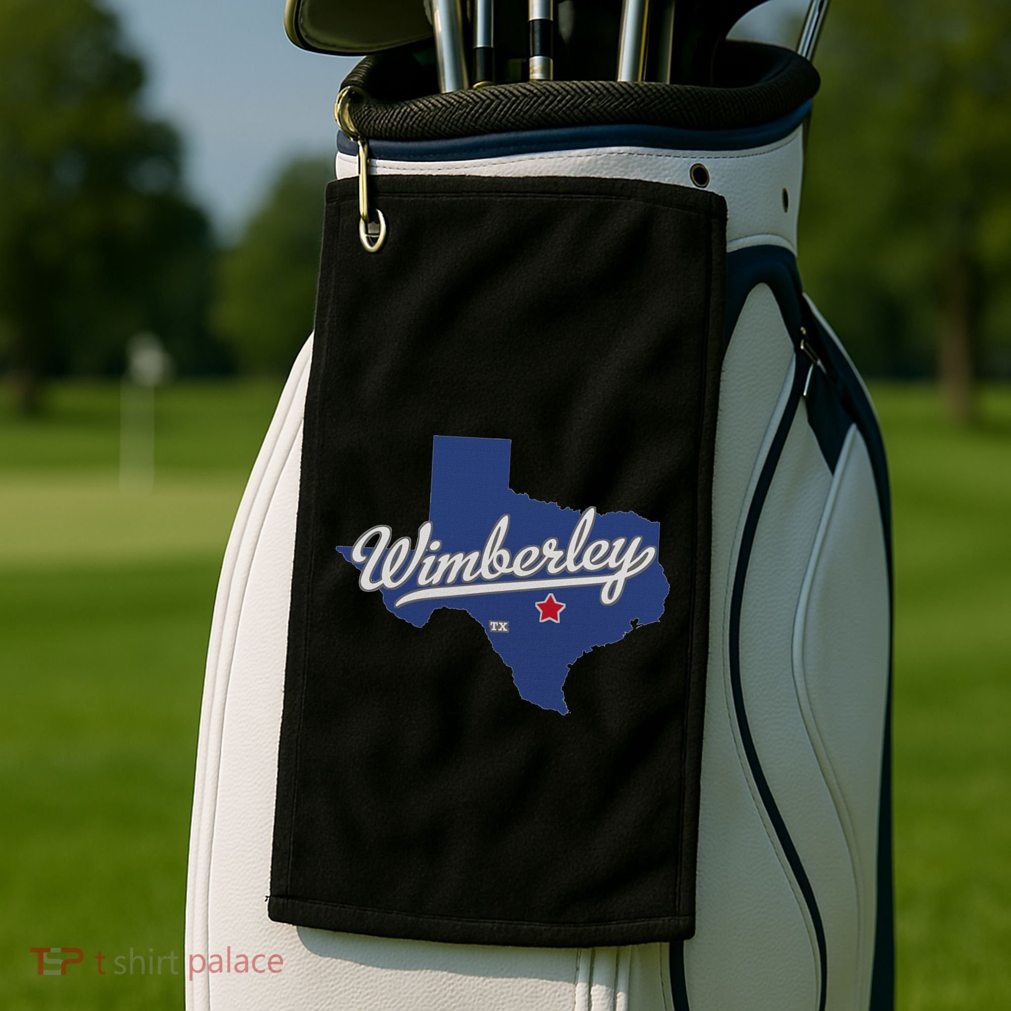 Wimberley Texas Tx Map Golf Towel