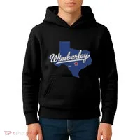 Wimberley Texas Tx Map Kids Hoodie thumb 4