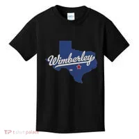 Wimberley Texas Tx Map Kids T-Shirt thumb 0