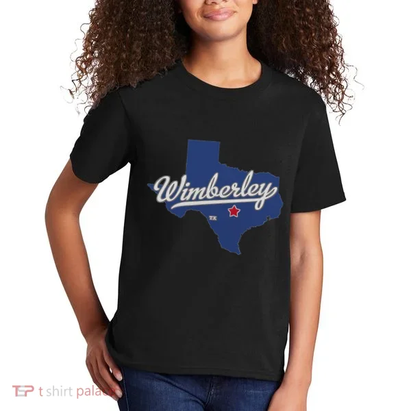 Wimberley Texas Tx Map Kids T-Shirt