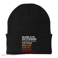 Welcome to the Gen X Playground Generation X 1980 Millennial Beanie thumb 0