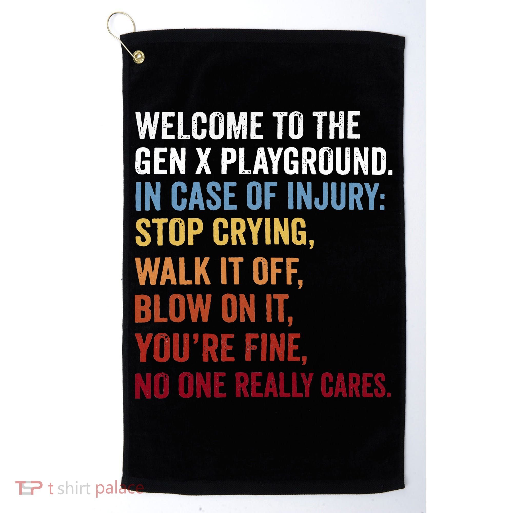 Welcome to the Gen X Playground Generation X 1980 Millennial Golf Towel