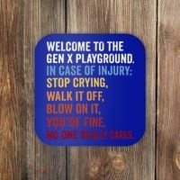 Welcome to the Gen X Playground Generation X 1980 Millennial Coaster thumb 0