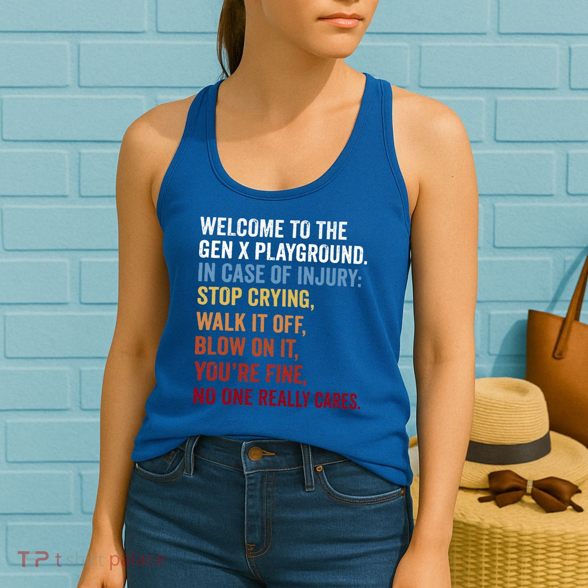 Welcome to the Gen X Playground Generation X 1980 Millennial Women's Tank Top