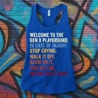 Welcome to the Gen X Playground Generation X 1980 Millennial Women's Tank Top thumb 3