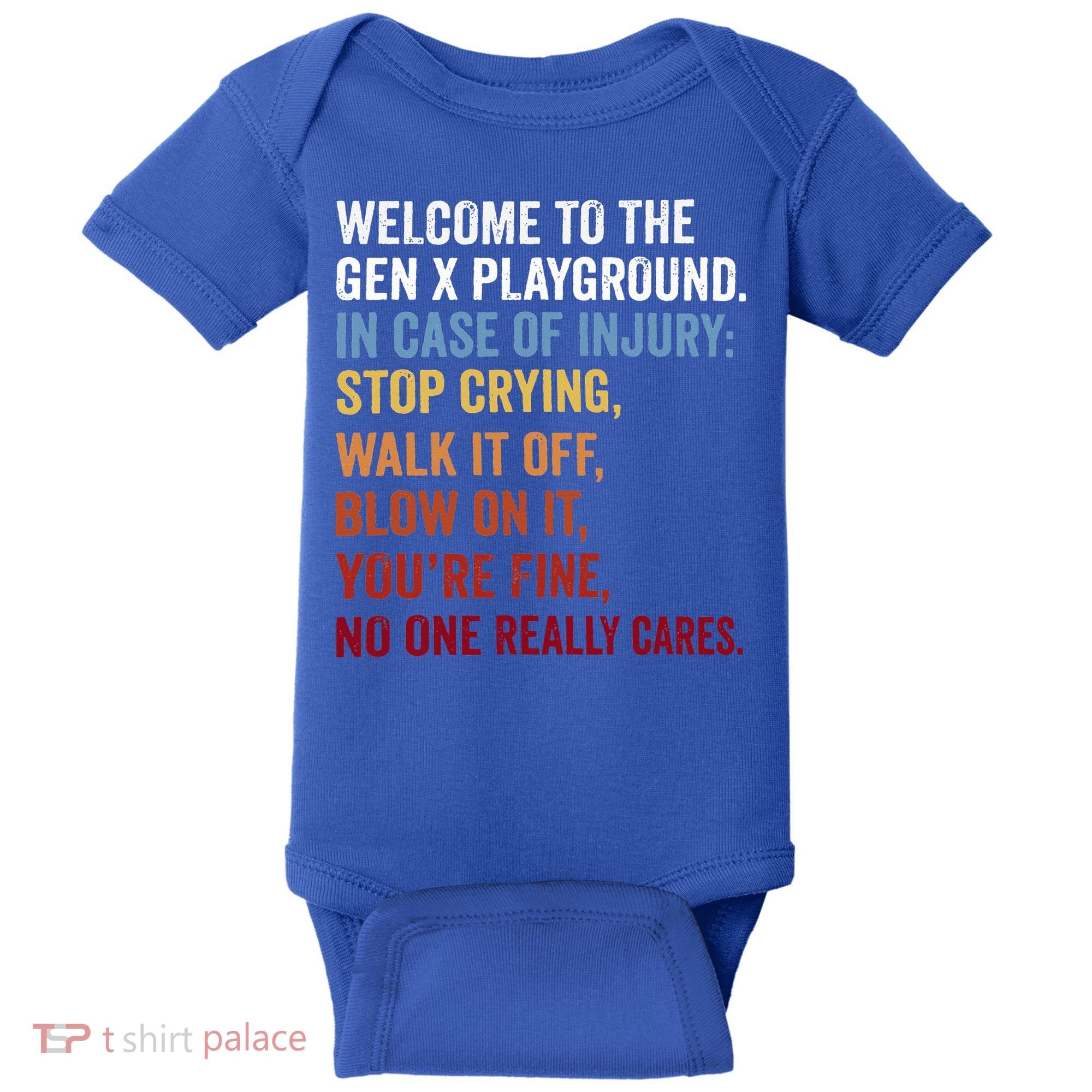 Welcome to the Gen X Playground Generation X 1980 Millennial Baby Bodysuit