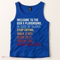 Welcome to the Gen X Playground Generation X 1980 Millennial Tank Top thumb 2