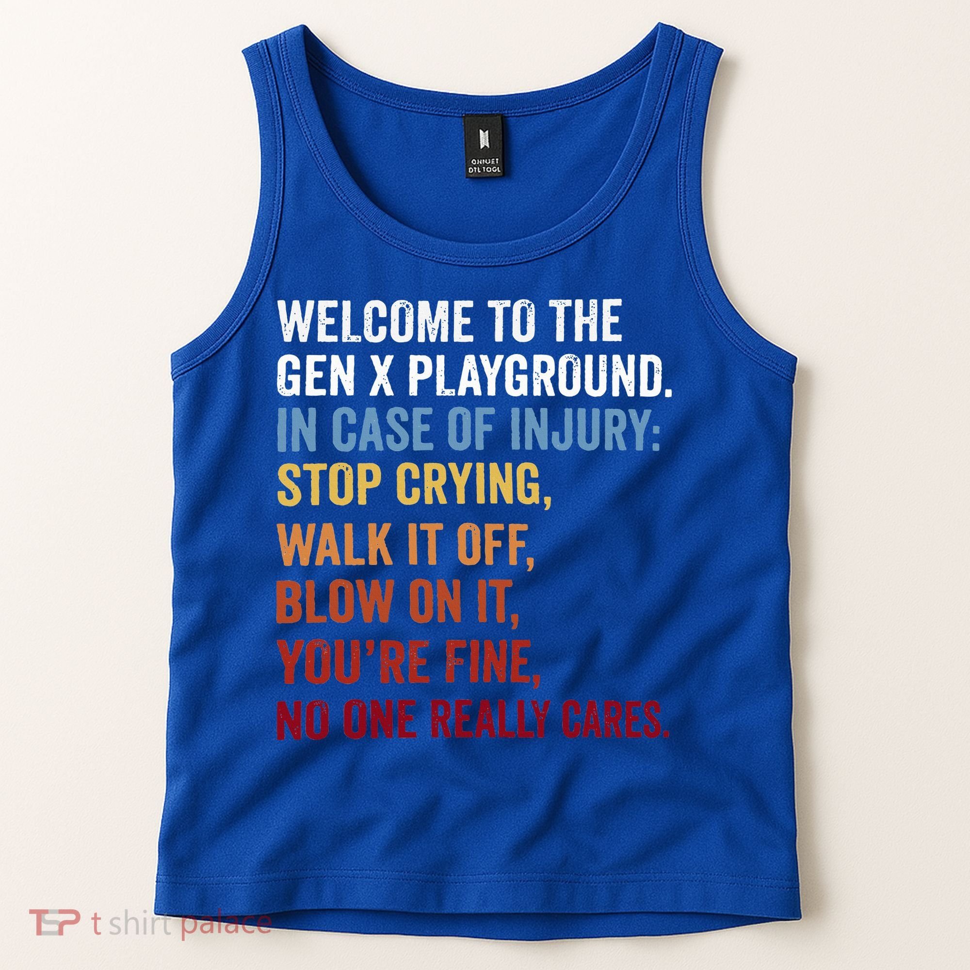 Welcome to the Gen X Playground Generation X 1980 Millennial Tank Top