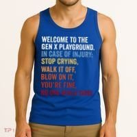 Welcome to the Gen X Playground Generation X 1980 Millennial Tank Top thumb 3