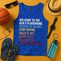 Welcome to the Gen X Playground Generation X 1980 Millennial Tank Top thumb 4