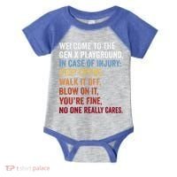 Welcome to the Gen X Playground Generation X 1980 Millennial Infant Baby Jersey Bodysuit thumb 0
