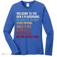 Welcome to the Gen X Playground Generation X 1980 Millennial Women's Long Sleeve Shirt thumb 0