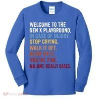 Welcome to the Gen X Playground Generation X 1980 Millennial Kids Long Sleeve Shirt thumb 0