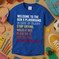 Welcome to the Gen X Playground Generation X 1980 Millennial Kids T-Shirt thumb 3