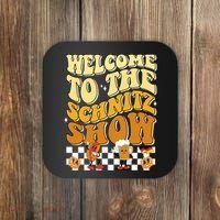 Welcome To The Schnitz Show Oktoberfest Retro Groovy Coaster thumb 0