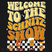 Welcome To The Schnitz Show Oktoberfest Retro Groovy Coaster thumb 2