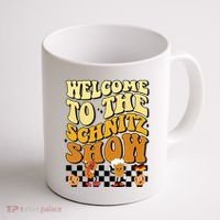 Welcome To The Schnitz Show Oktoberfest Retro Groovy Coffee Mug thumb 1