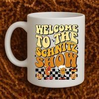Welcome To The Schnitz Show Oktoberfest Retro Groovy Coffee Mug thumb 2