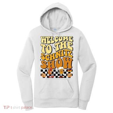 Welcome To The Schnitz Show Oktoberfest Retro Groovy Women's Hoodie