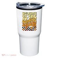 Welcome To The Schnitz Show Oktoberfest Retro Groovy Tumbler thumb 0